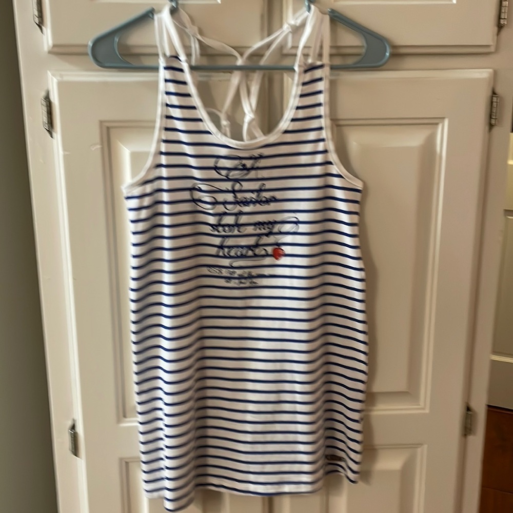 WSP kids, size 8, cotton Sailor striped dress. Tag attached.